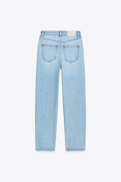 ZARA ДЖИНСЫ MOM FIT COMFORT Z.01 С ВЫСОКОЙ ПОСАДКОЙ, ГОЛУБОЙ