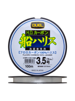 Флюорокарбоновая поводочная леска для рыбалки Duel H.D,Carbon Fune Leader Fluorocarbon 100%, 0,285 мм, 100 м, 6 кг, прозрачный