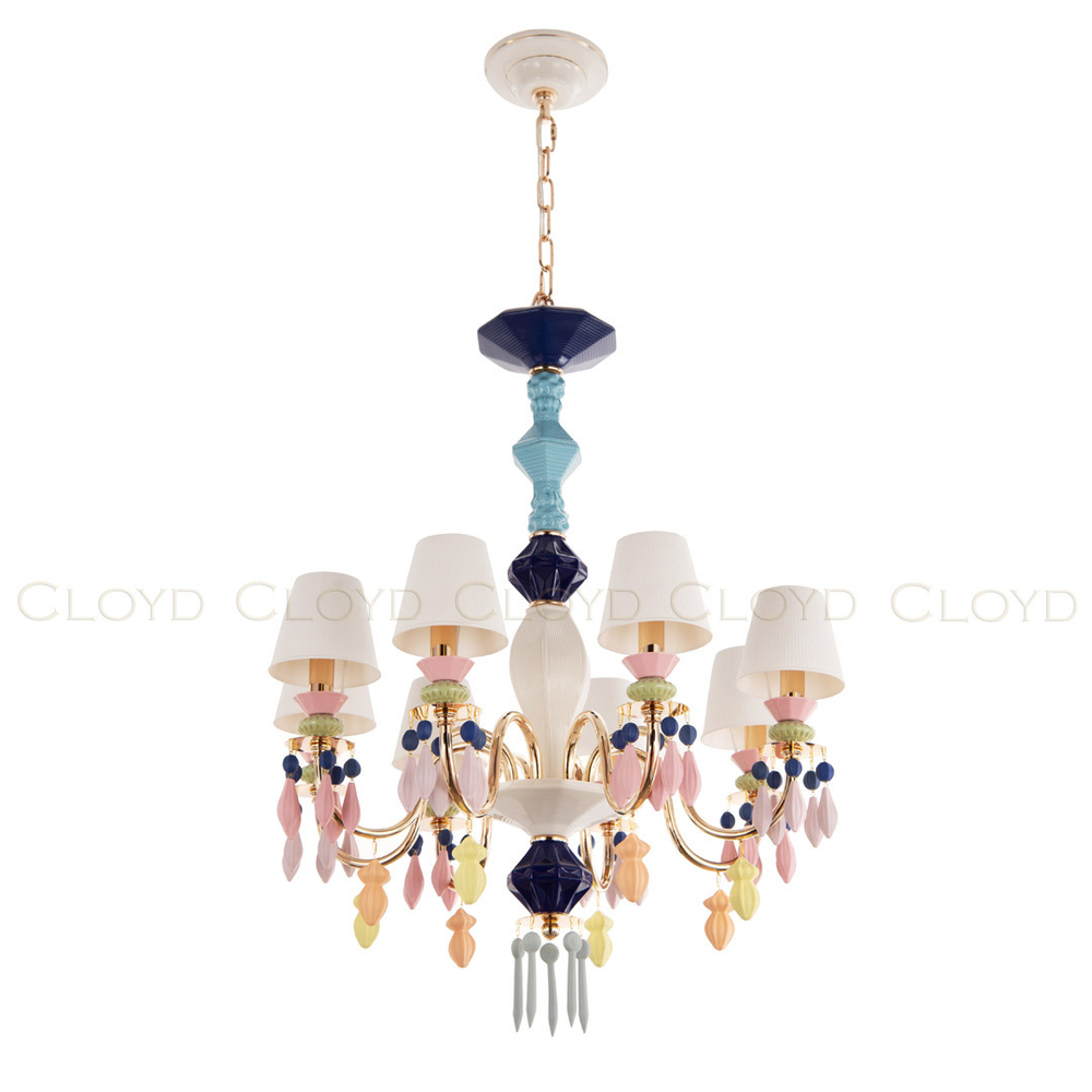 Люстра Cloyd LOTTIE-A C8 / Ø63 см- цветная керамика (арт.11044)