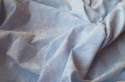 ГОЛУБОЙ - Хлопковый трикотаж с кружевом (1367 Маша) (к1 испачкан местами)