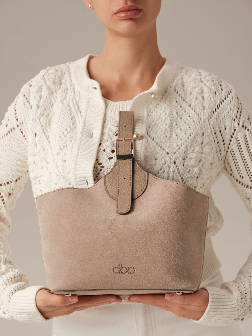 Замшевая сумка DBR Provence 31398 ваниль