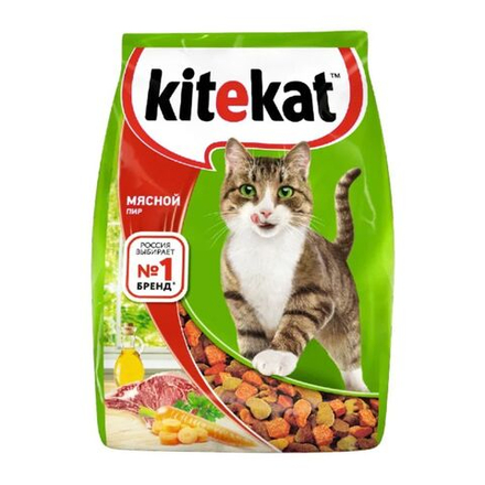 Сухой корм Kitekat для кошек Мясной пир 15 кг