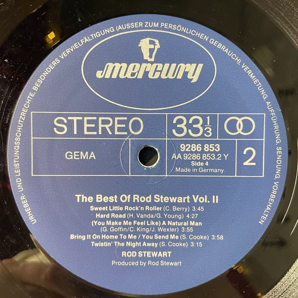 Винтажная виниловая пластинка LP The Best Of Rod Stewart Vol. 2 (Germany 1978)