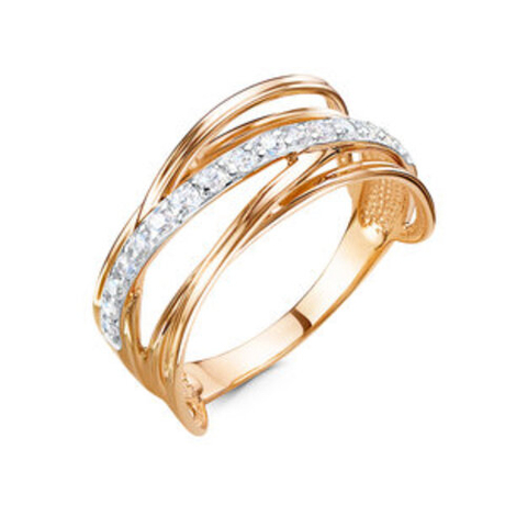 Кольцо из золота с фианитами