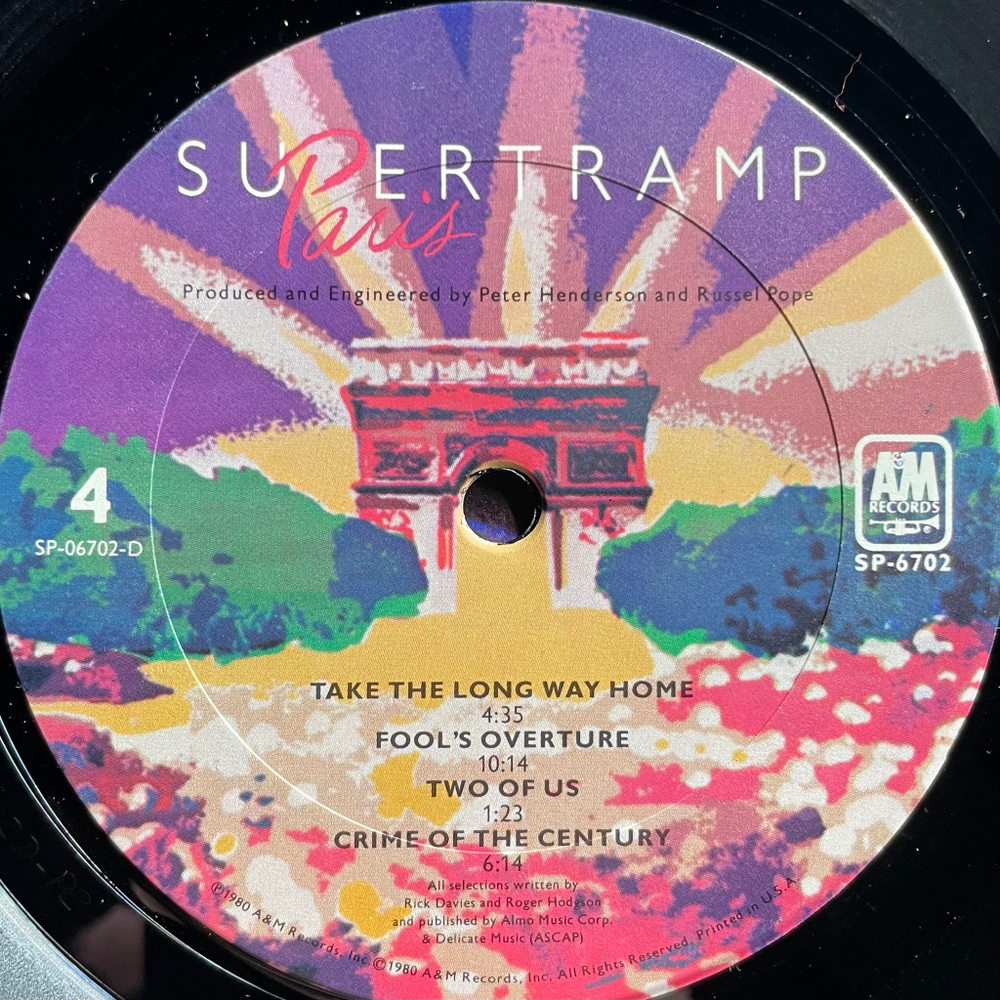 Виниловая пластинка Supertramp ‎– Paris 2LP
