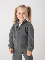 Олимпийка флисовая на молнии "Графитовый"