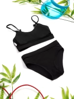 купальник раздельный спортивный 3 в 1 топ кроп парео