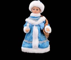 Снегурочка музыкальная 40 см ГОЛУБОЙ (121234)