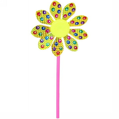 Ветрячок d-16,5 см «Цветок пестрый» 28 см, микс