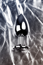 Анальная втулка с кристаллом Large прозрачный 9 см