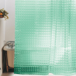 Штора для ванной комнаты ZALEL рисунок 3D 180*180 PVA YC-154 зеленая