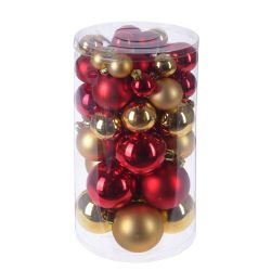 GAEM Набор из 40шт, Украшение новогоднее Шар "Сказочное великолепие", D3/4/5/6 см, L14 W14 H26 см