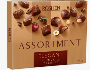 КОНФЕТЫ ROSHEN ASSORTMENT ELEGANT МОЛОЧНЫЙ ШОКОЛАД 145ГР