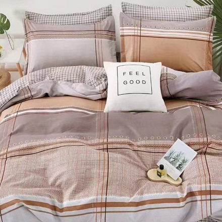 Комплект постельного белья "АВТ. 752", сатин, 100% хлопок, Россия. Пододеяльник на молнии!!!