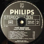 Yves Montand ‎– Montand Chante Prévert (Франция) Т