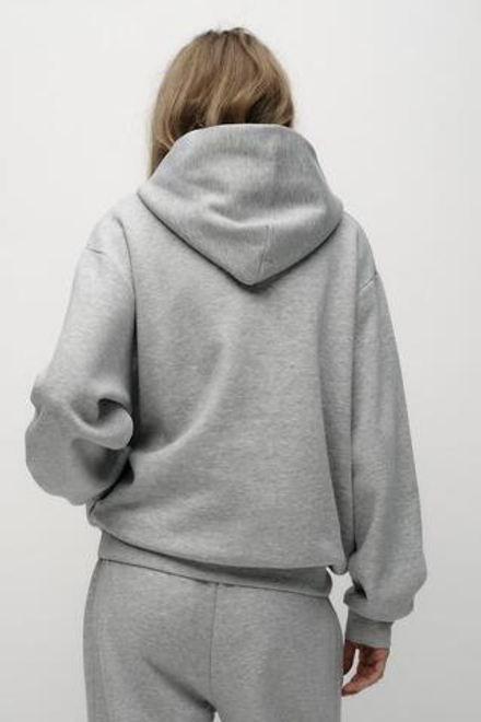 ZARA ХУДИ ОВЕРСАЙЗ, СЕРЫЙ С МЕЛАНЖЕВЫМ ЭФФЕКТОМ