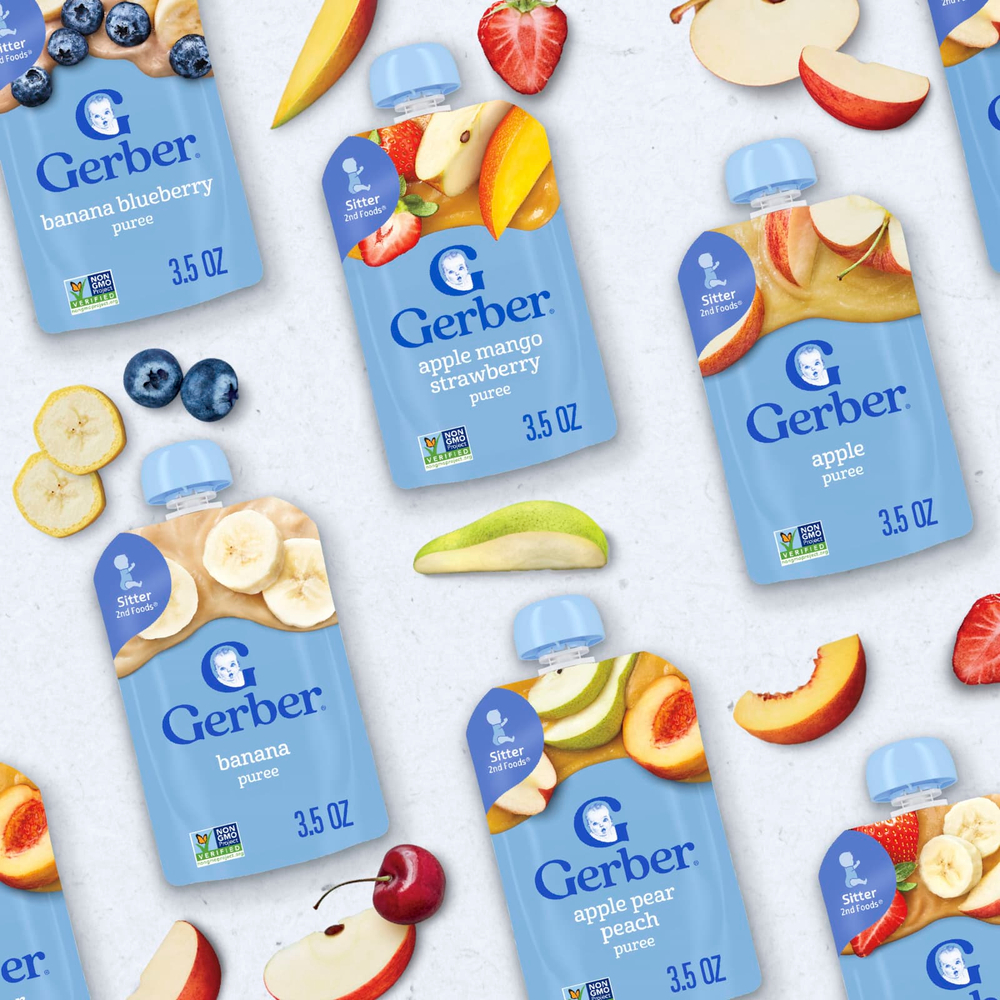 Gerber, 2nd Foods®, фруктовое пюре, сладкий банановый вкус, 99 г (3,5 унции)