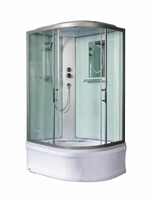 Душевая кабина WeltWasser  WW500 HALLE 1204 L 120х90 см,  прозрачное стекло, поддон низкий, крыша, гидромассаж, левосторонняя