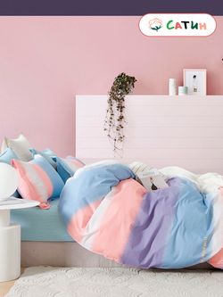 Простынь на резинке сатин Milky Garden "Rainbow" 90x200 см