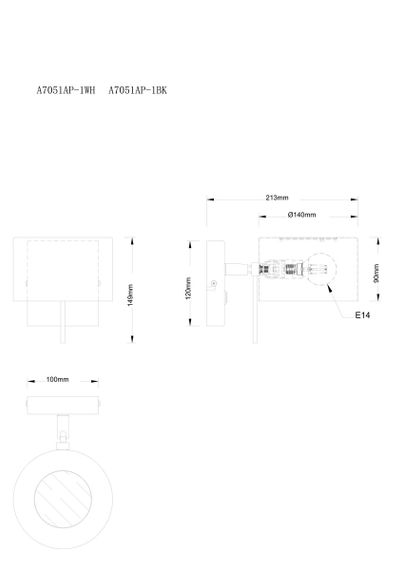 Спот Arte Lamp Sebastian A7051AP-1BK