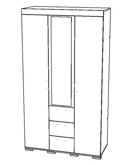 ШКАФ МЕЛИЛЬЯ  с зеркалом левый