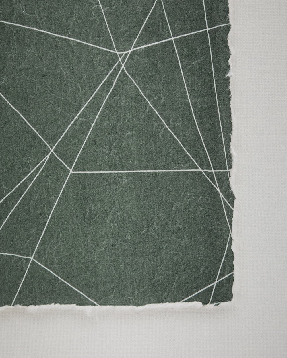 Durkan Абстрактная картина на переработанной бумаге зеленая 100 x 70 см