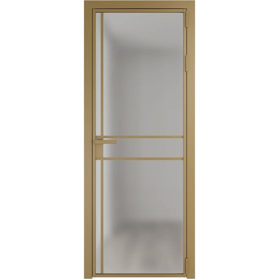 Алюминиевая дверь 9AG золото остеклённая