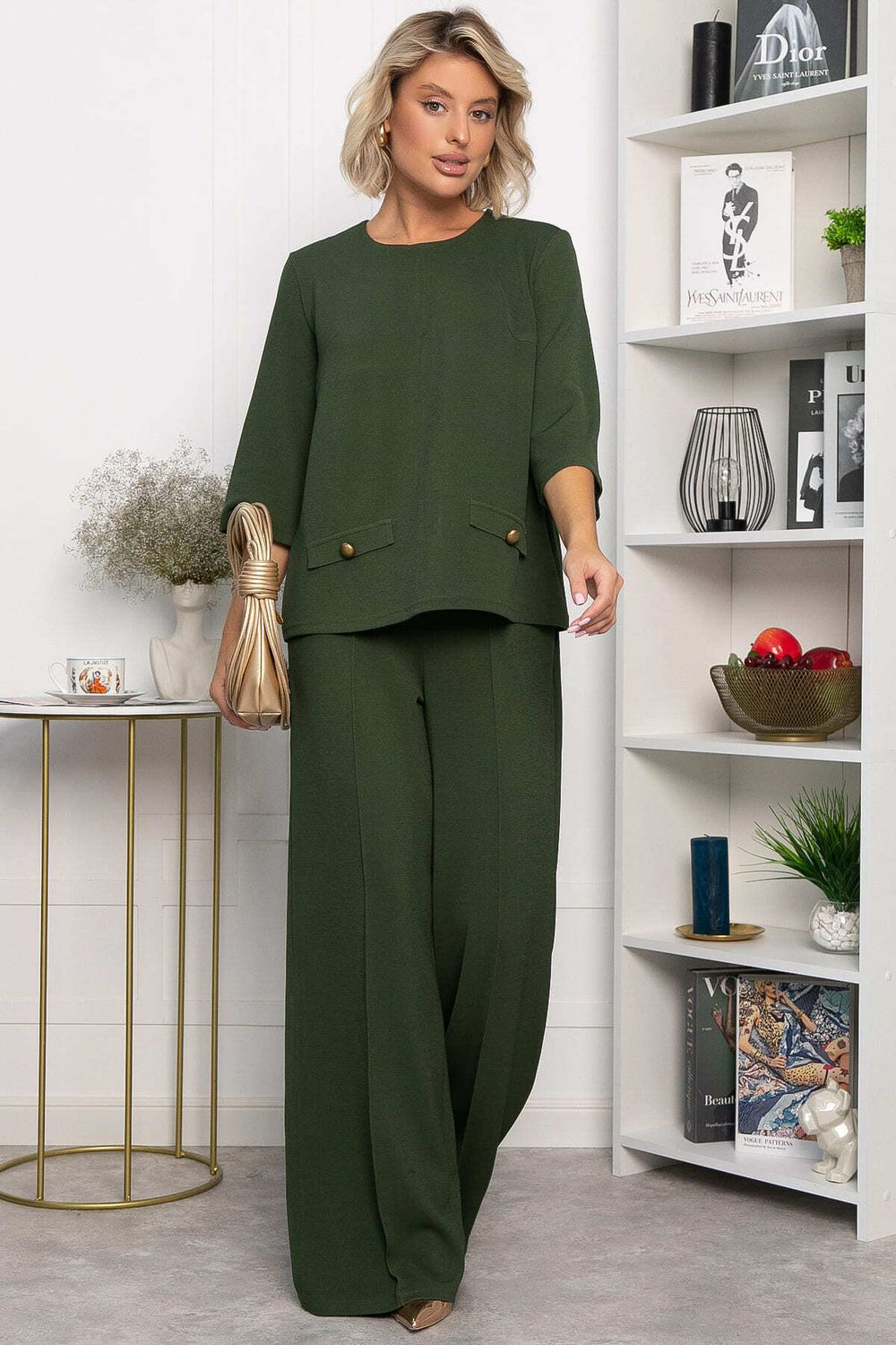 Костюм трикотажный Альберта (темно-зеленый) К14342-10М LT Collection