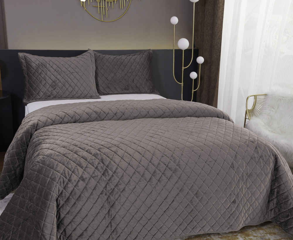 Покрывало 160x220 Sofi De MarkO Натаниэль цвета мокко