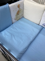 Комплект в кроватку 6-ти предметный (подушечки 17 предметов), "Лисенок на Луне" поплин