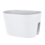 Ящик балконный на перила InGreen Villa de Fiori, двусторонний,40см,12л,фиксаторы,белоснежный жасмин