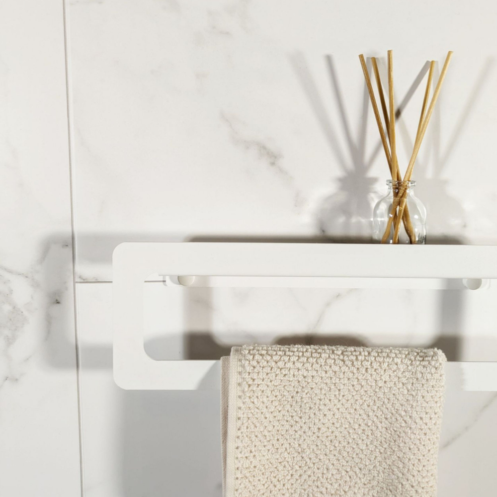 Держатель для полотенец MetaDec Qadrate 30см белый