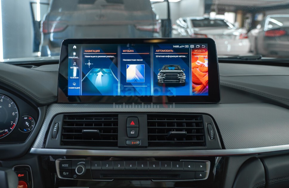 Магнитола для BMW 3-серия F30 2012-2016, 4-серия F36, F32 NBT - Radiola RDL-1213-L монитор 12.3" на Android 13, 8+128Гб, CarPlay, 4G SIM-слот