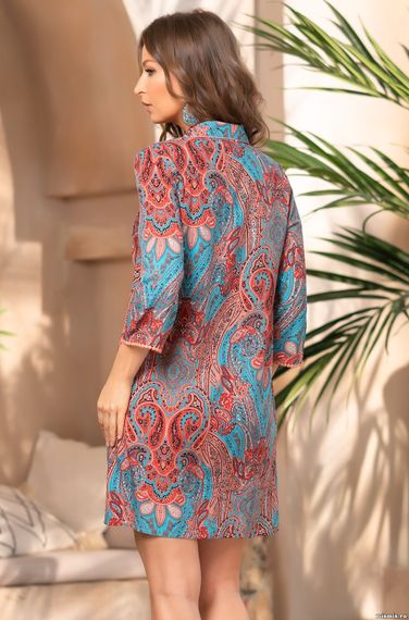 Рубашка халат женский  MIA-Amore ATHENA АФИНА 1647 коралл