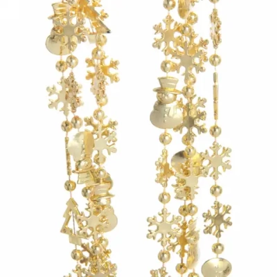 Бусы на ёлку 2,0 м «Новый год», Золото