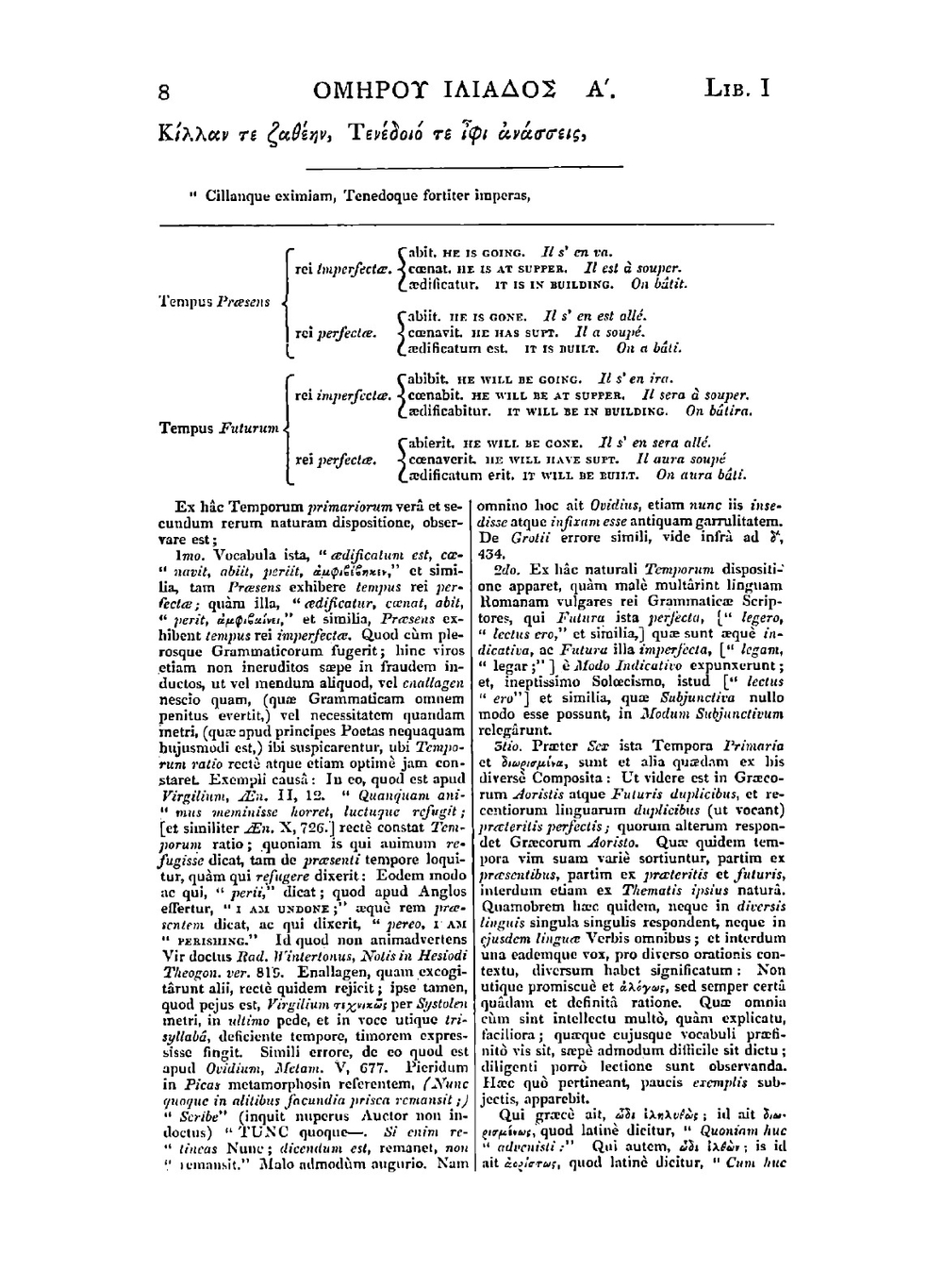 Ilias, graece et latine (Ancient Greek Edition). Vol. 1 | Homer