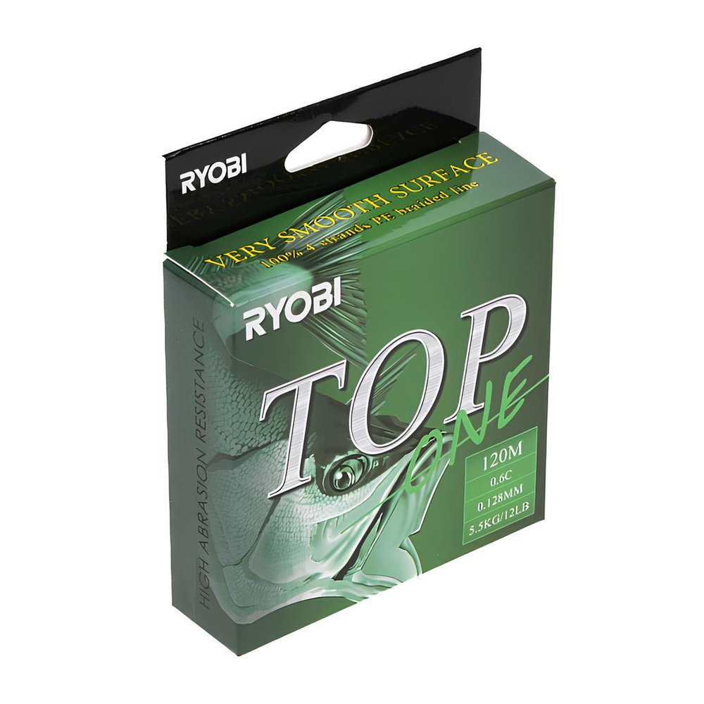 Шнур TOP PE4X-120M 0.6/d-0.128mm Dark green Ryobi