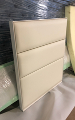 Двуспальная кровать с мягким изголовьем