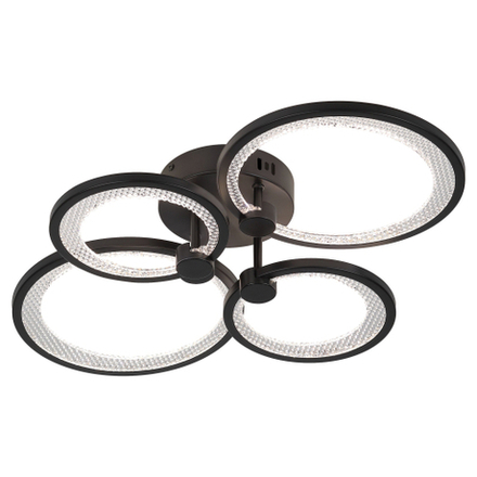 Светильник потолочный светодиодный ЭРА Модерн Odry CLL-1-78W 3K-6,5K RC BK с ДУ черный