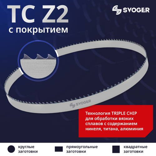 Ленточная пила по металлу TC SVOGER Z2 с покрытием