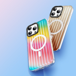 Усиленный прозрачный чехол (Gradient Desert Gold) с поддержкой MagSafe от Dux Ducis для iPhone 16 Pro Max, серия Zest Series Case