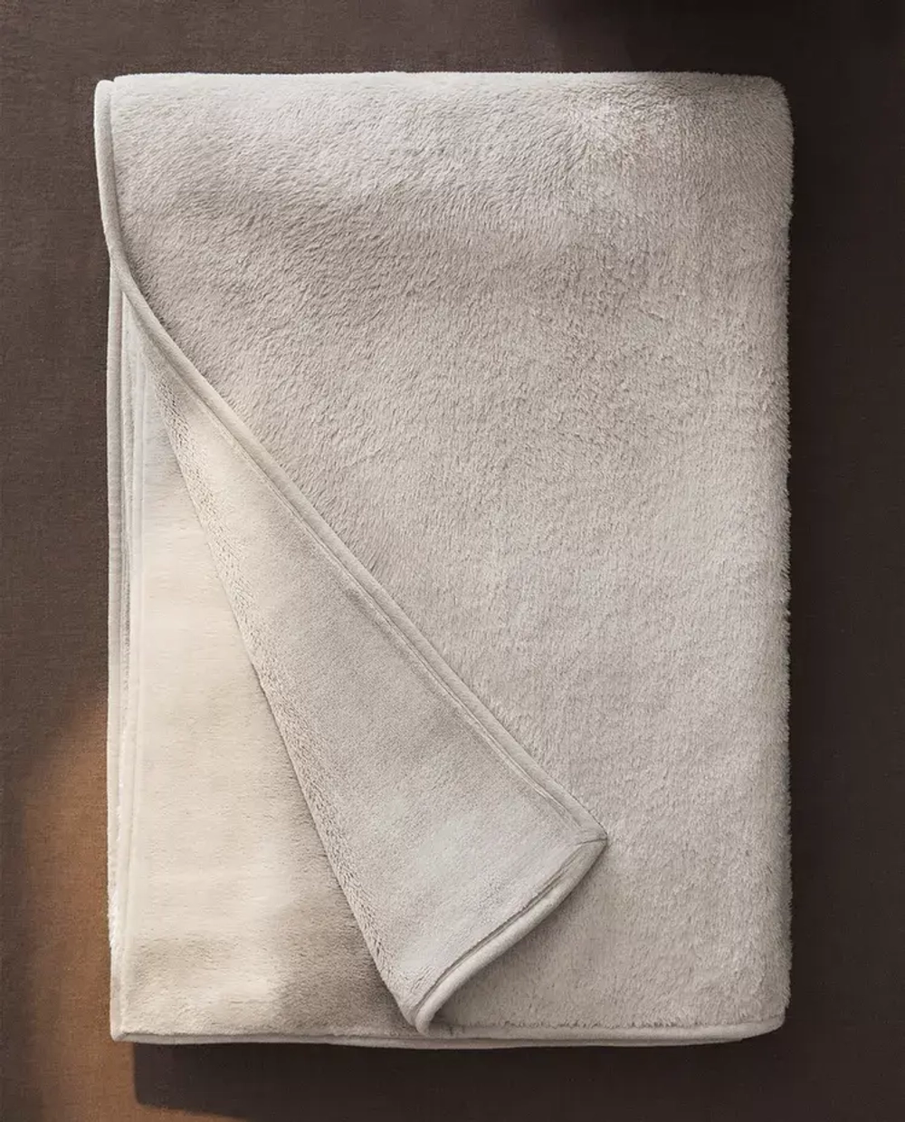 ZARA HOME ПЛЕД ИЗ ФЛИСА, СЕРЫЙ