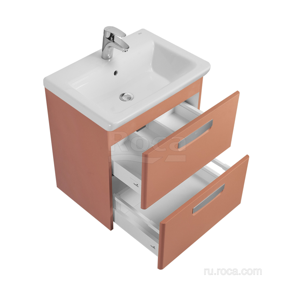 Тумба под раковину Roca The Gap Original 60 2 ящика, терракота, ZRU9307837