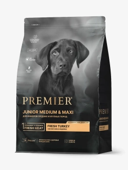 Premier Junior Medium & Maxi для собак средних пород (Индейка)