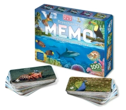 Настольная игра Мемо  2в1 «Пернатый мир и Подводные обитатели»