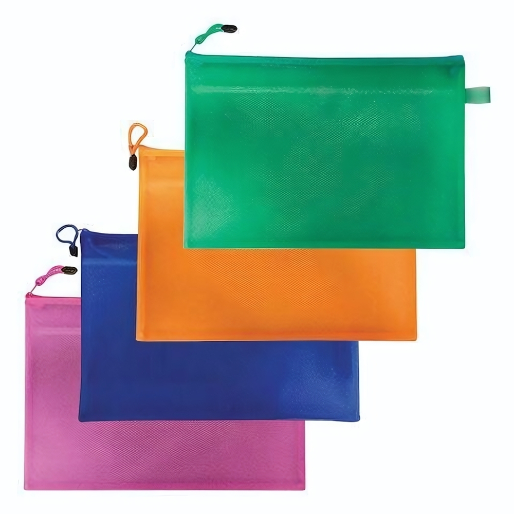 Папка-конверт А4 на молнии 2 отделения "Energy" ПВХ, ассорти 223895 (BRAUBERG)