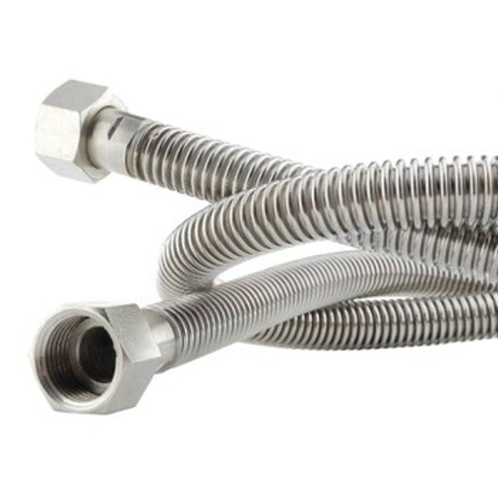 Металлическая подводка для газа 1/2" 1,2 м (гайка/гайка)