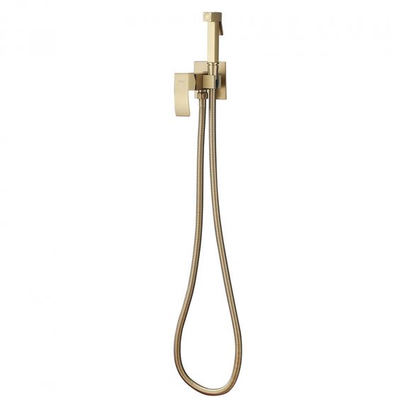 Смеситель ABBER Wasserfall AF8625G с гигиеническим душем, золото матовое