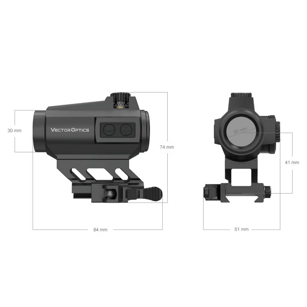 Коллиматорный прицел Vector Optics Maverick-II Plus 1x22 DB (закрытый, точка 2 МОА, Weaver, кратность 1х, IPX4)