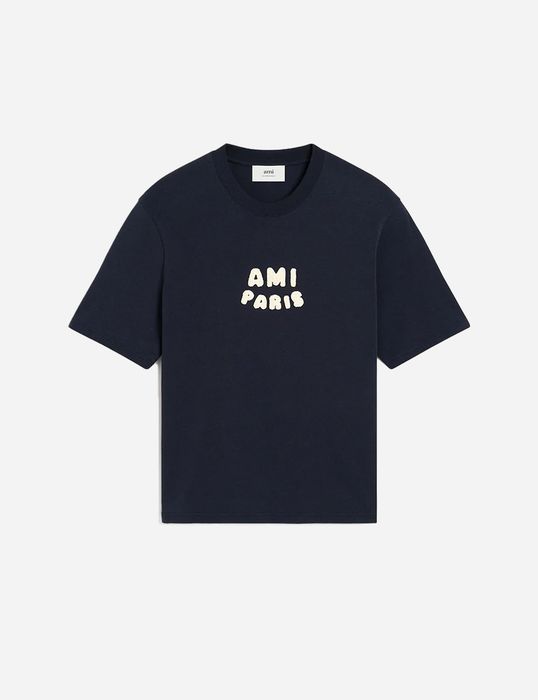AMI PARIS Navy Patch T-Shirt